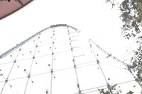 チームしゃちほことファンが「はあー！」で落下させたジェットコースター「サンダードルフィン」。