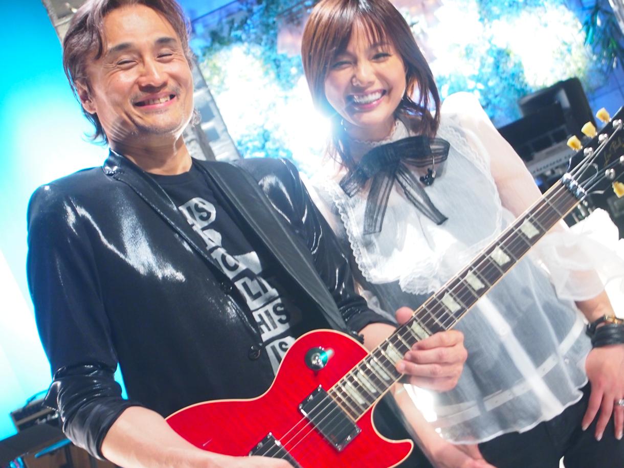 「僕らの音楽」収録時の相川七瀬と織田哲郎。