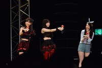 左から宮崎由加（Juice=Juice）、植村あかり（Juice=Juice）、玉川来夢（アイドリング!!!）。