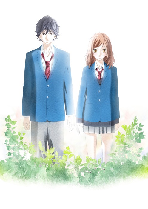 アニメ「アオハライド」キービジュアル(C)2014 咲坂伊緒 / 集英社・「アオハライド」製作委員会