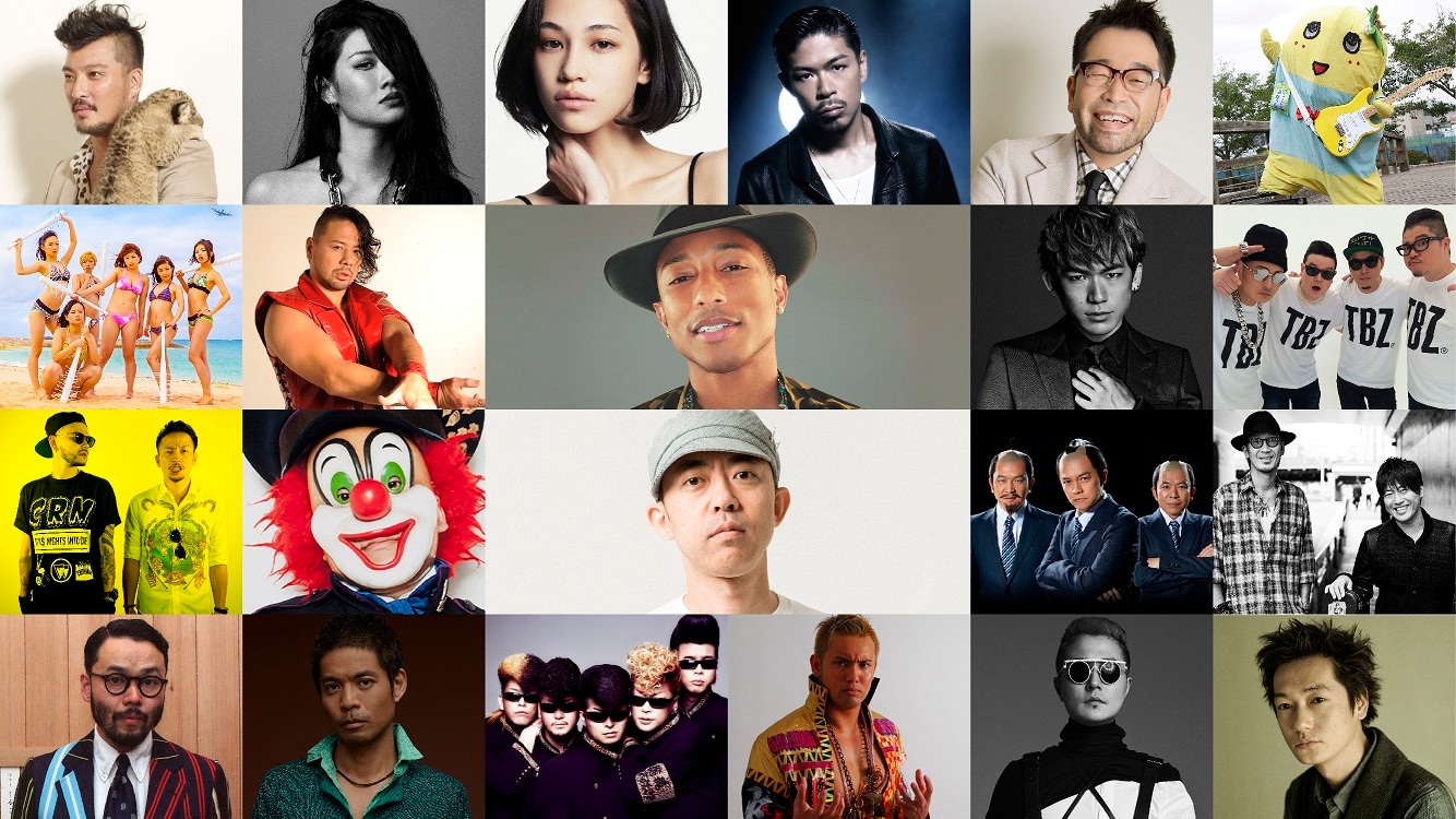 ファレル・ウィリアムス「Happy」日本版PV出演者およびNIGO。