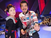 「MUSIC FAIR」収録時の森昌子と宇崎竜童。