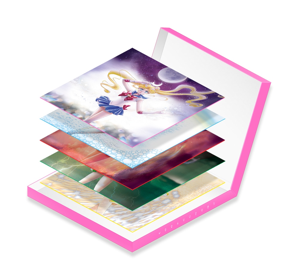 「美少女戦士セーラームーン THE 20TH ANNIVERSARY MEMORIAL TRIBUTE」7inchアナログ盤同時購入特典ボックス見本。(C)Naoko Takeuchi (C) 武内直子・PNP・東映アニメーション