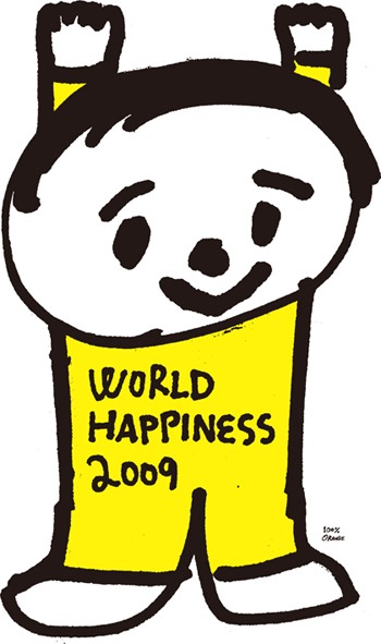 100%ORANGEによる「WORLD HAPPINESS 2009」キービジュアル。