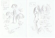 西島大介による「世界の終わりのいずこねこ」ラフイラスト。