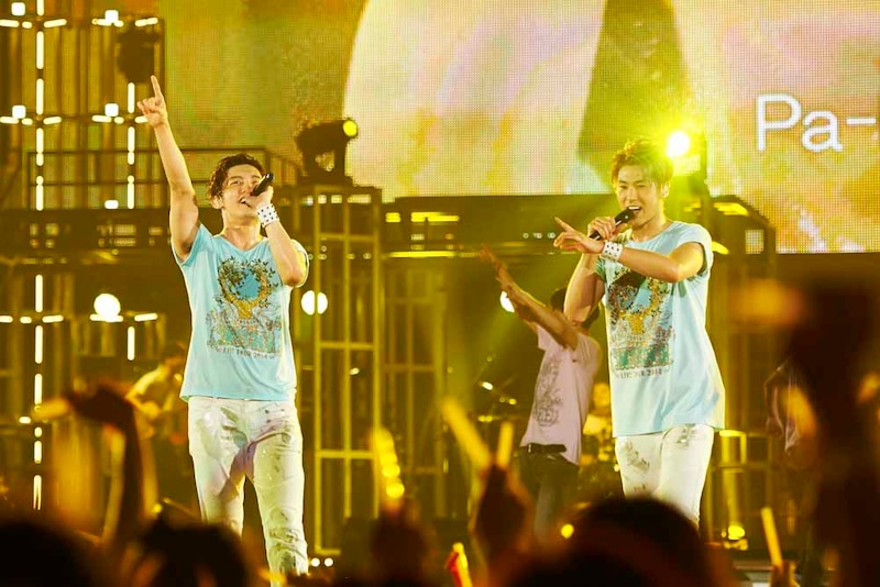 全国ツアー「東方神起 LIVE TOUR 2014 ～TREE～」東京公演の様子。