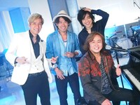 「MUSIC FAIR」出演時の原田真二、宮本浩次、ナオト・インティライミ、橘慶太。