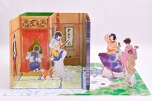 パスピエ「幕の内ISM」初回盤の中面ジャケットとCDショップ限定特典のジオラマパーツ。