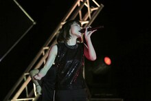 「May'n Road to 10th Anniversary Japan & World Tour 2014-2015『dots and lines』」台湾公演の様子。