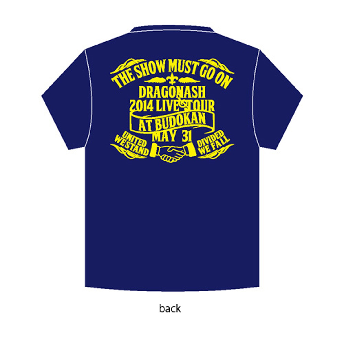 Dragon Ash武道館記念TWO FACE Tシャツ別注カラーの裏。