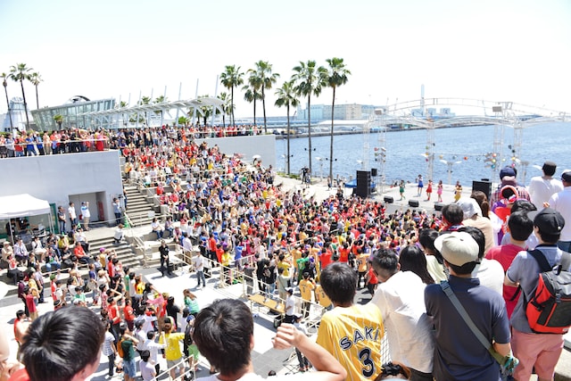 たこやきレインボーフリーライブの様子。