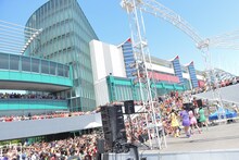 たこやきレインボーフリーライブの様子。