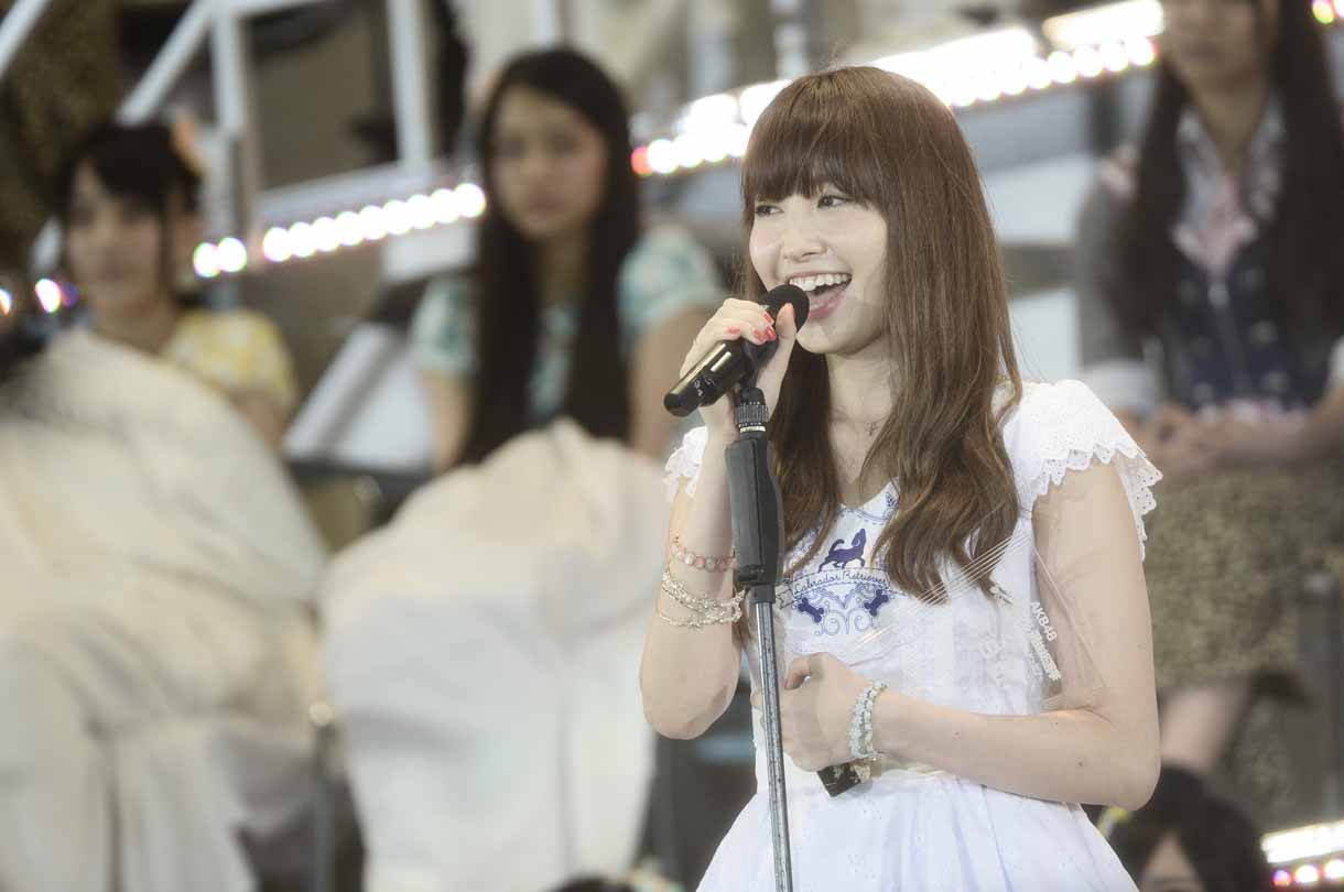 AKB48 37thシングル選抜総選挙第8位の小嶋陽菜（AKB48チームA）。 (c)AKS