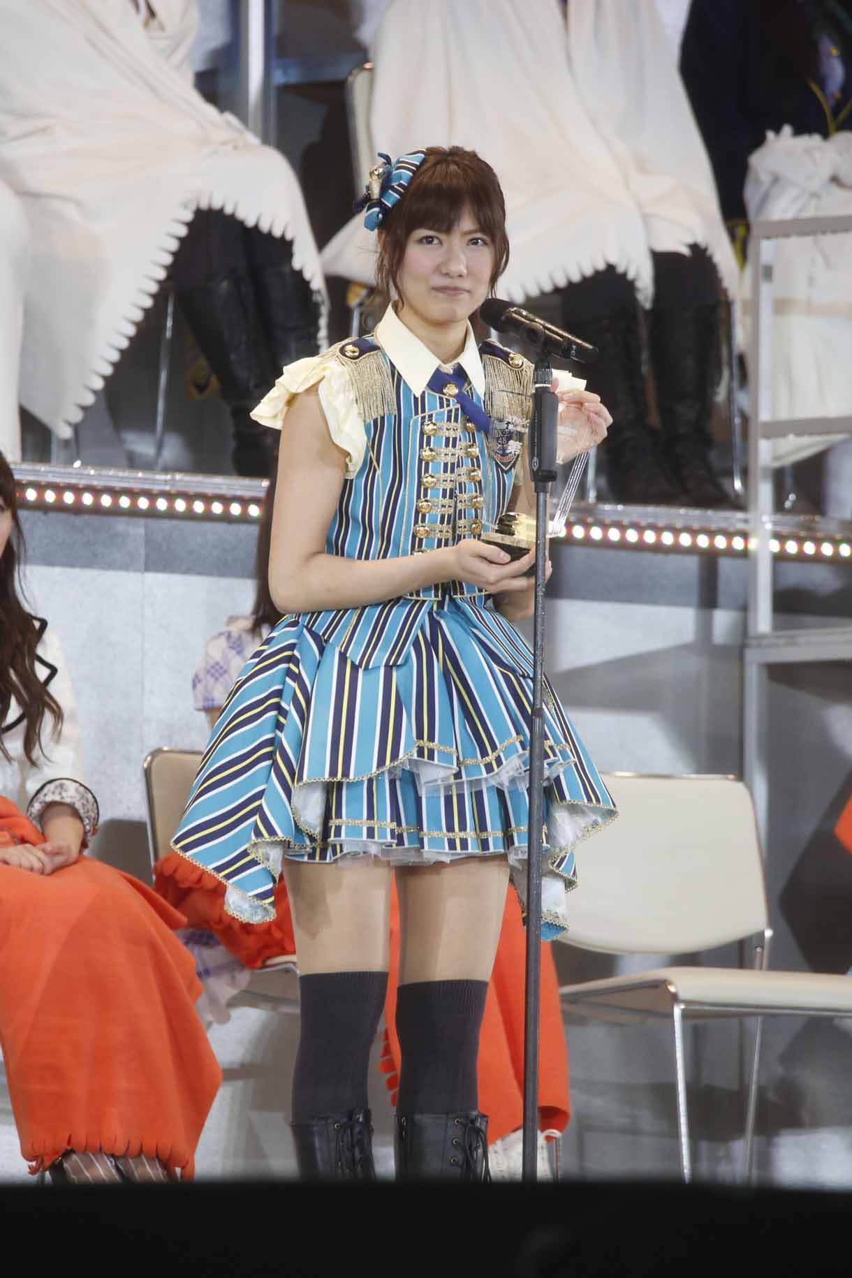 AKB48 37thシングル選抜総選挙第12位の宮澤佐江（SNH48チームSII / SKE48チームS兼任）。 (c)AKS