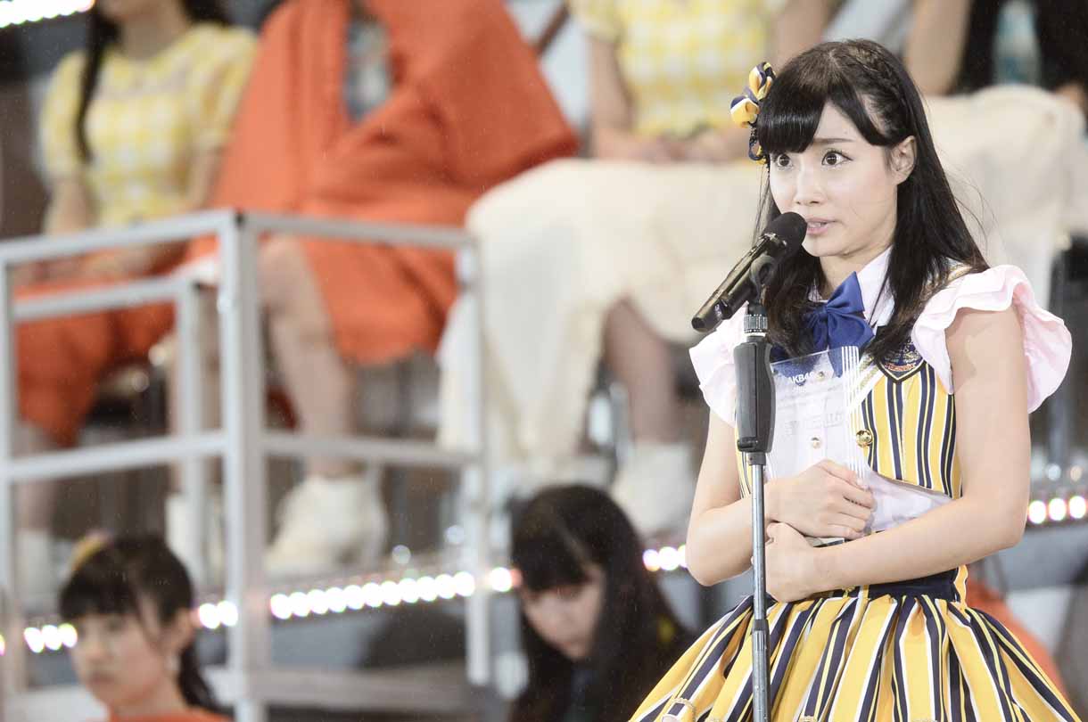 AKB48 37thシングル選抜総選挙第15位の柴田阿弥（SKE48チームE）。 (c)AKS