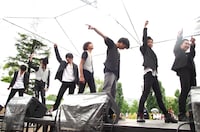 EBiDAN39「EBi心.com『Like a star』」リリース記念イベントの様子。