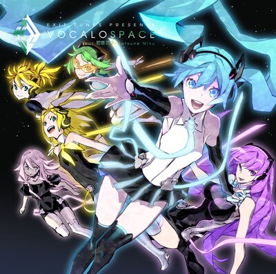 V.A.「EXIT TUNES PRESENTS Vocalospace feat. 初音ミク」ジャケットイメージ(c)Crypton Future Media, INC. www.piapro.net (c)INTERNET Co., Ltd. ALL RIGHTS RESERVED (c)1st PLACE Co.,Ltd. (c)EXIT TUNES