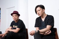 左からN∀OKI（Vo）、NOBUYA（Vo）。