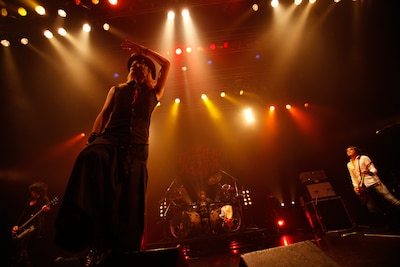 「D'ERLANGER vs 氣志團～13日の金曜日の陶酔～」D'ERLANGERのライブの様子。