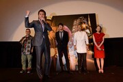映画「TOKYO TRIBE」完成披露試写会の様子。