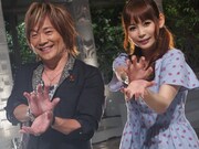 「僕らの音楽」収録時の影山ヒロノブと中川翔子。