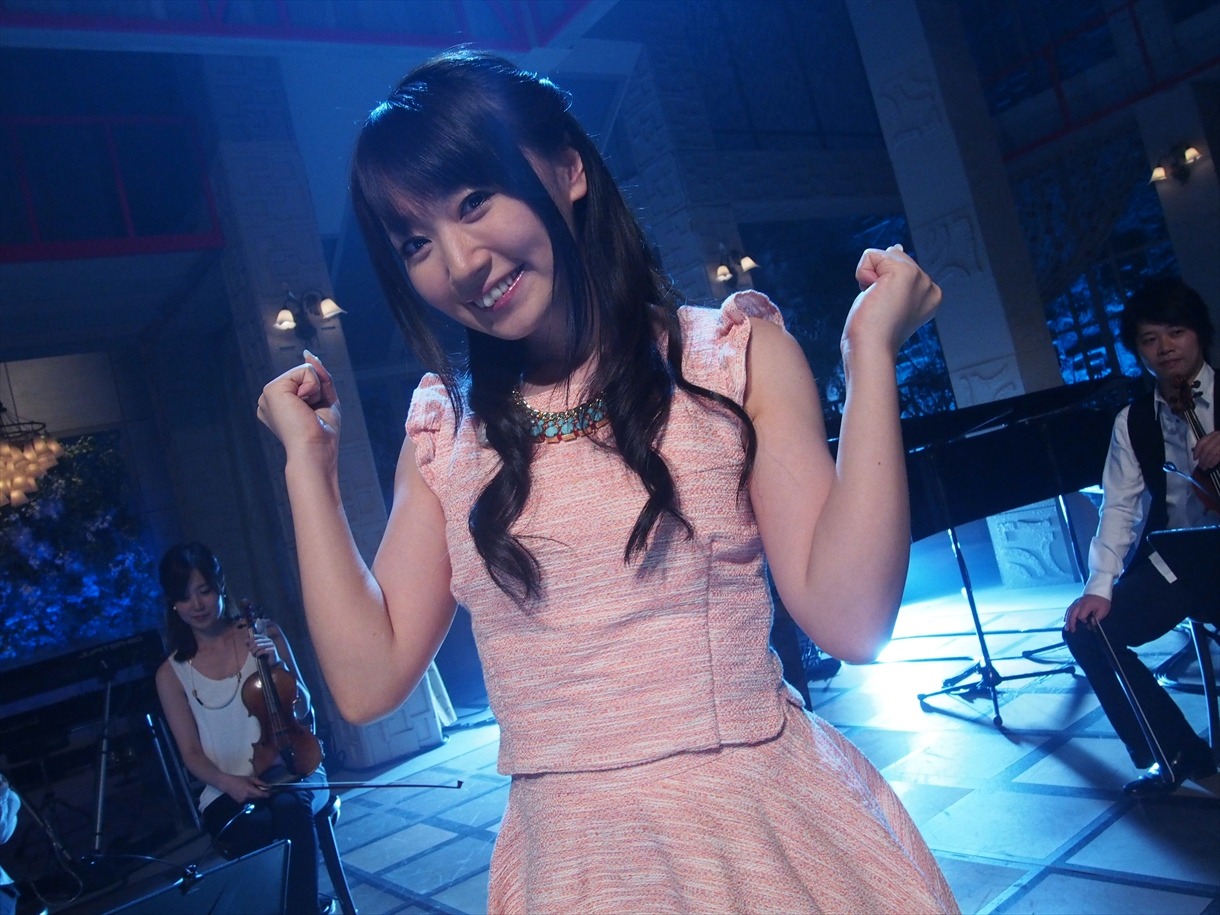 「僕らの音楽」収録時の水樹奈々。