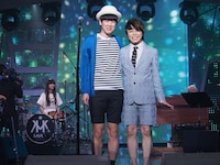 「新堂本兄弟」収録時のカジヒデキとT.M.Revolution。