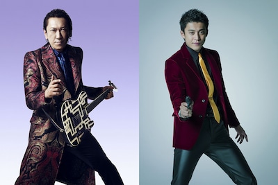 左から布袋寅泰、ルパン三世に扮する小栗旬。（C）2014モンキー・パンチ／「ルパン三世」製作委員会