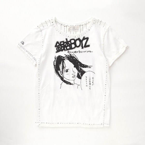 銀杏BOYZ & keisuke kanda「両A面の手縫いTシャツ」フロント