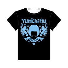 「Yun*chi ゆんち部*Tシャツ」ブラックボディ×ブループリント