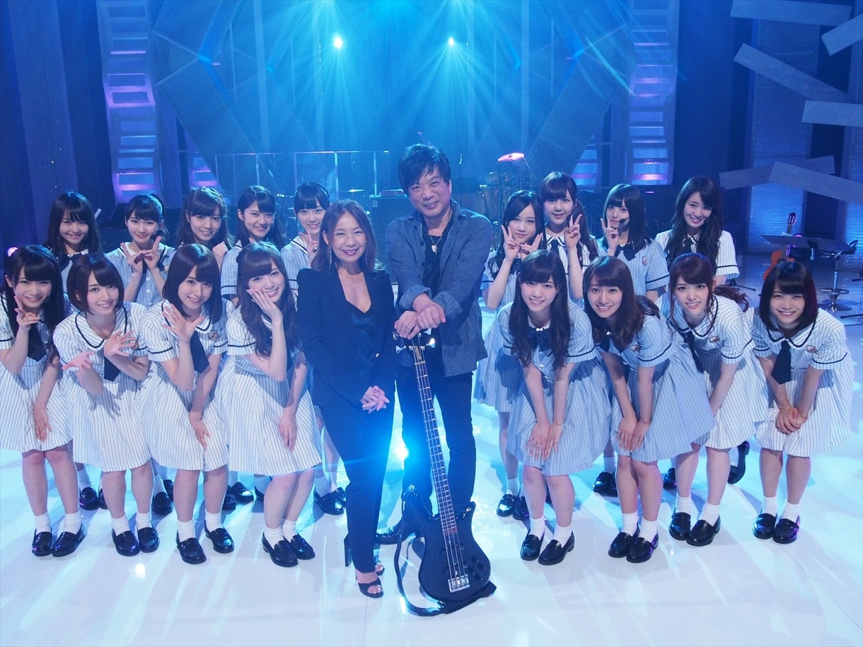 「MUSIC FAIR」出演時の八神純子、乃木坂46、後藤次利。