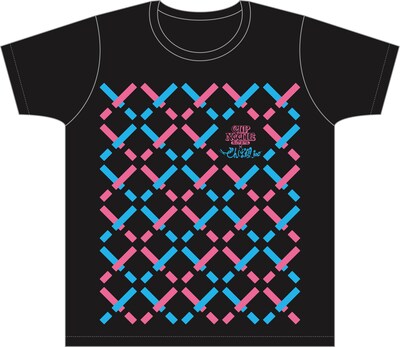 「でんぱ組.inc Tシャツ2014 黒」表デザイン