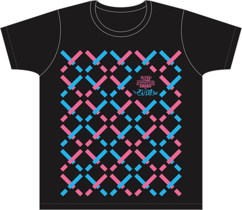 「でんぱ組.inc Tシャツ2014 黒」表デザイン