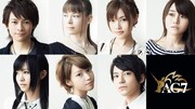 AG7。左上から喜多修平、HIMEKA、佐咲紗花、河野マリナ。左下から鈴木このみ、岡本菜摘、小林竜之。
