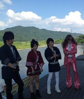 保津川下り出発前の様子。