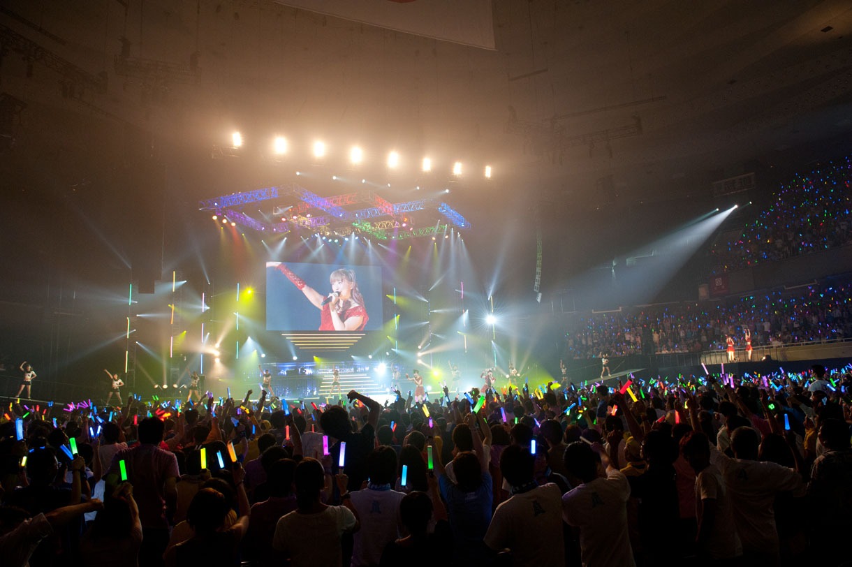 スマイレージ「スマイレージ LIVE 2014夏 FULL CHARGE ～715 日本武道館～」の様子。