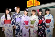 浴衣姿のlyrical school。