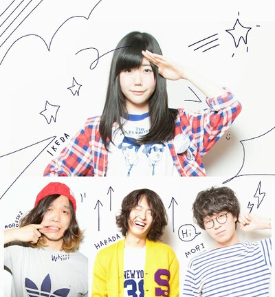 Shiggy Jr.。上が池田智子（Vo）。