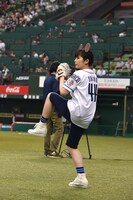 南波投手の投球フォーム。