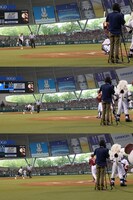 南波志帆投手の投球シーン。