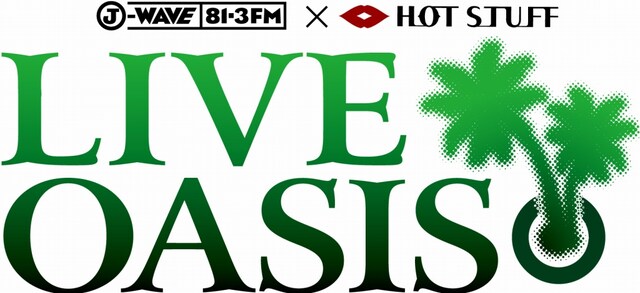 「J-WAVE×HOT STUFF “LIVE OASIS”」ロゴ