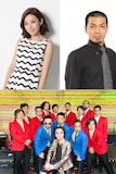 映画「味園(みその)ユニバース」に出演する、天竺鼠・川原(上段右)、鈴木紗理奈(上段左)、赤犬(下段)。