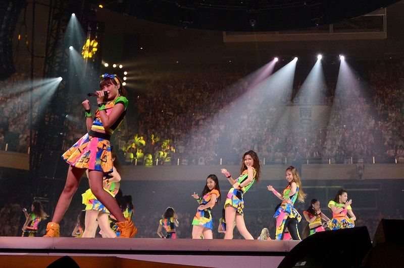「E-girls LIVE TOUR 2014 "COLORFUL LAND"」東京・日本武道館公演の様子。