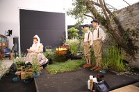 「ファームヒーロー」テレビCM「Farm」編撮影中の様子。