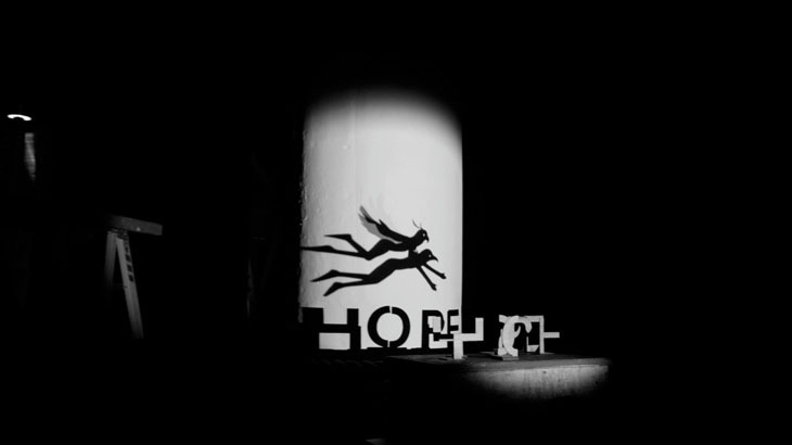 androp「Shout」のビデオクリップのワンシーン。