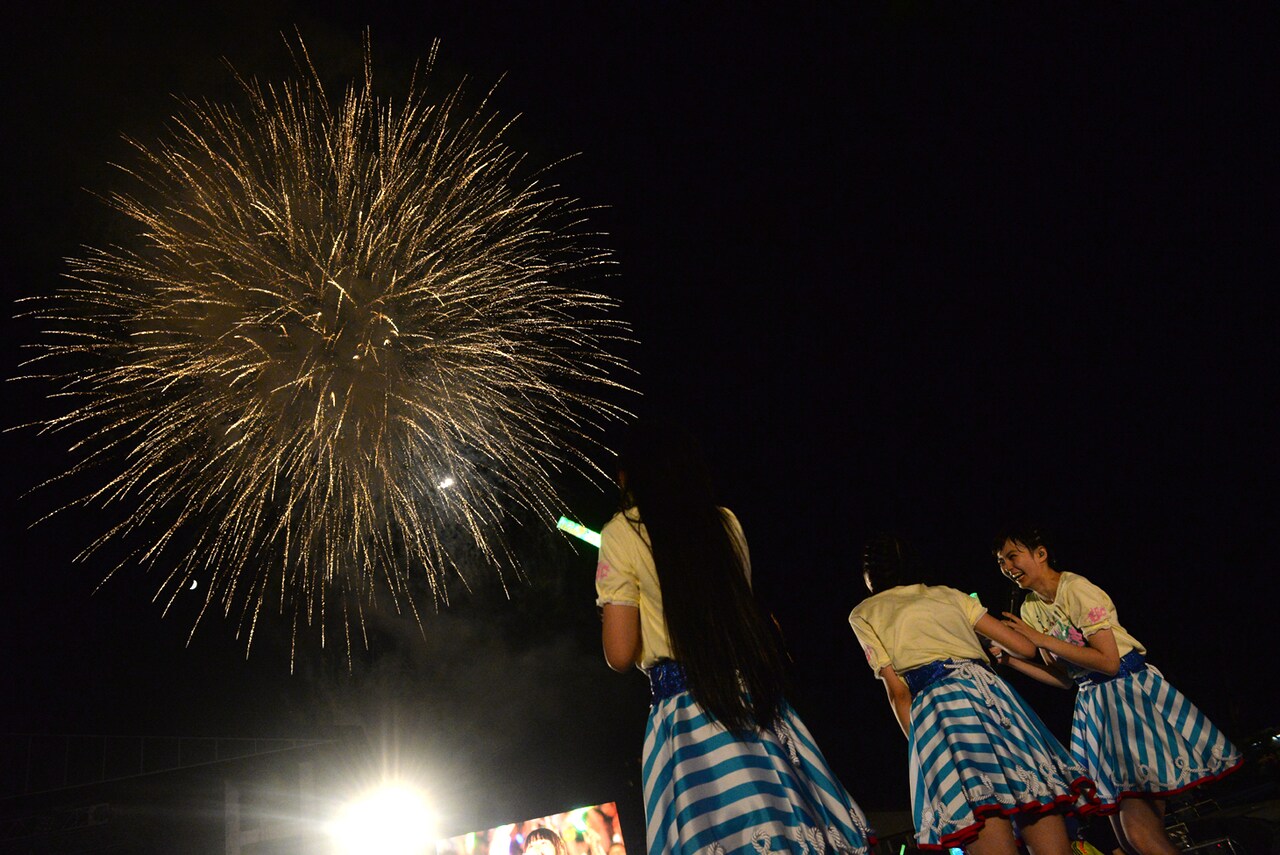 本日8月2日に開催された「エビ中 夏のファミリー遠足 略してファミえん in 山中湖2014」の様子。