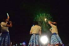 私立恵比寿中学「エビ中 夏のファミリー遠足　略してファミえん in 山中湖」の様子。