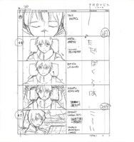 オープニングアニメ絵コンテブックレットの一部。(c)Olympus Knights／Aniplex・Project AZ