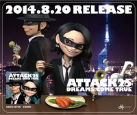 福岡エリアの「ATTACK25」ドアステッカーのデザイン。
