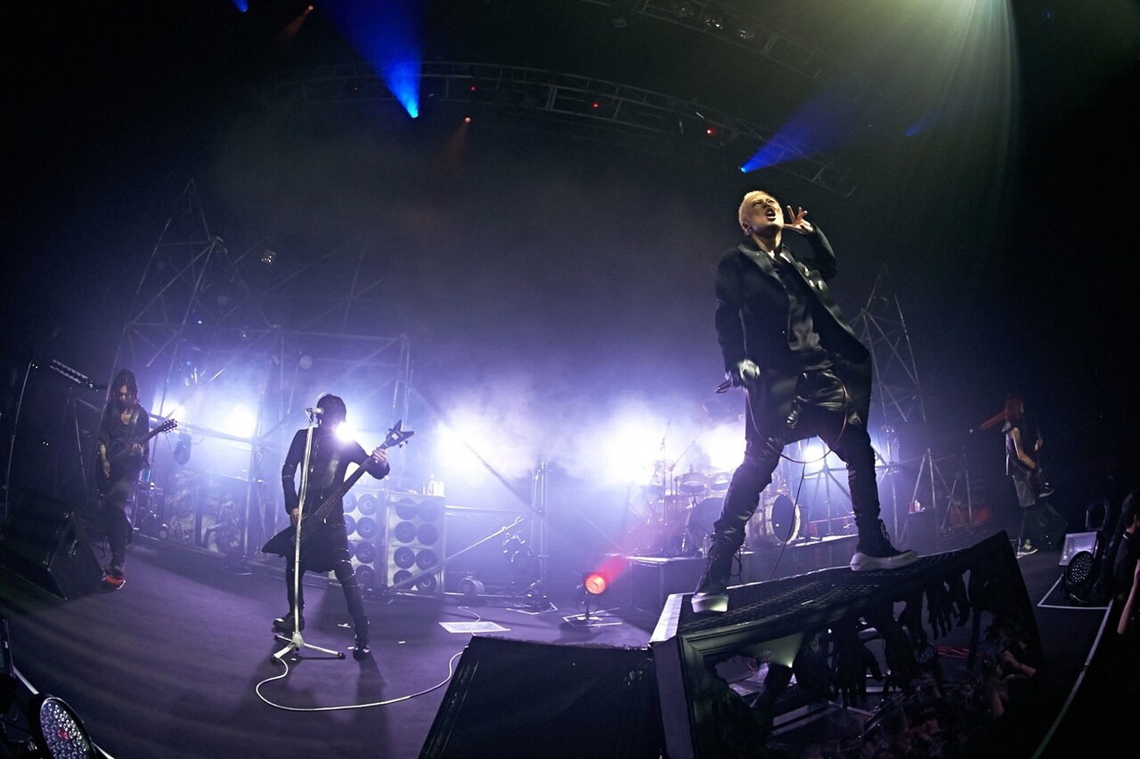 DIR EN GREY「TOUR14 PSYCHONNECT -mode of “GAUZE”?-」新木場STUDIO COAST公演の様子。（撮影：尾形隆夫）